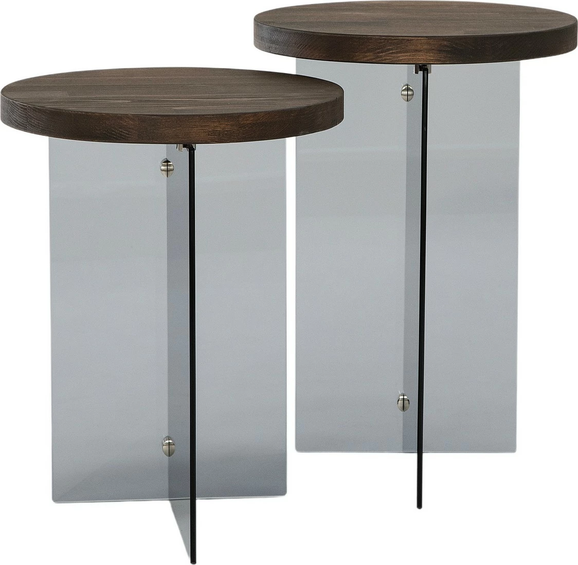 Set tavolinash kafeje, Skye Decor Serenity 2, ngjyrë arre, gri e errët