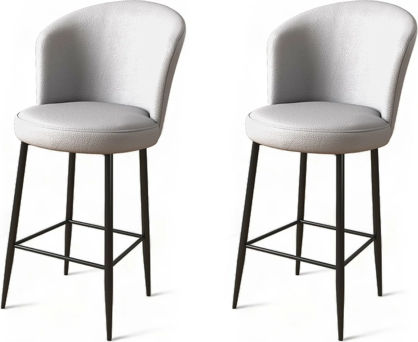 Set karrigesh për bar (2 copë), Hanah Home, Uras, gri dhe e zezë