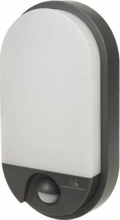 Llambë muri Maclean MCE340 GR LED 15W, sensor lëvizjeje infrakuq, IP54, 4000K, e zezë