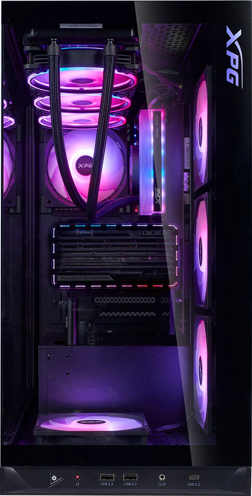Kasë XPG INVADER X BTF Midi Tower, ATX/micro ATX/Mini-ITX, tempered glass, e zezë