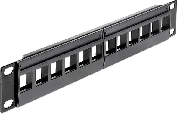 Patch panel DeLOCK 43259, 10", 12 porta Keystone, 255 mm, i zi