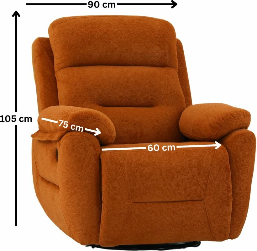 Karrige relaksuese Comfort, ngjyrë e kuqe qeramike, Atelier del Sofa