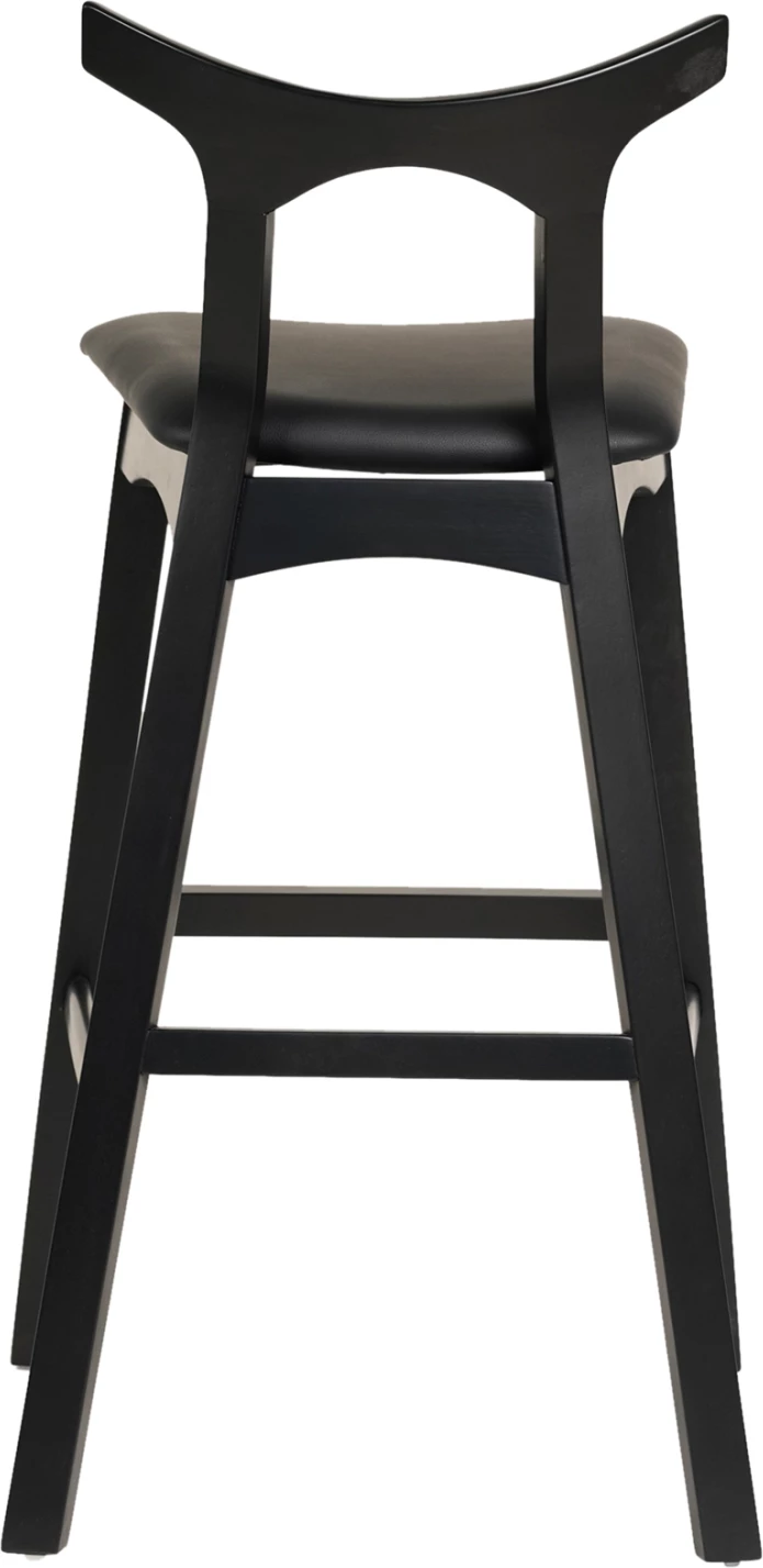 Karrige për bar USOPP FH9951.02 dru gome & PU ngjyrë e zezë 49x53x99,5 cm