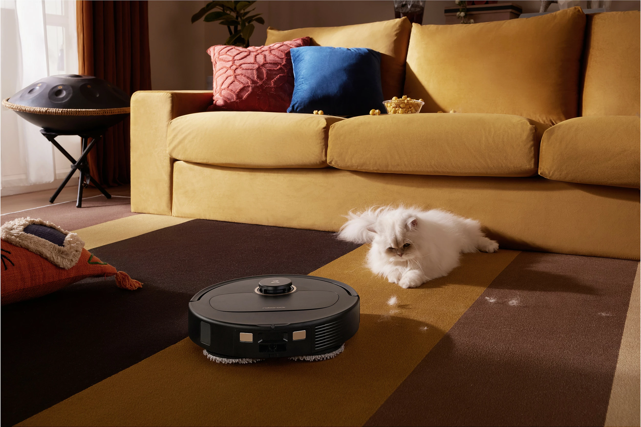 Robot fshesë Roborock Qrevo 5AE, 12000 Pa, LiDAR, stacion multifunksional, e zezë