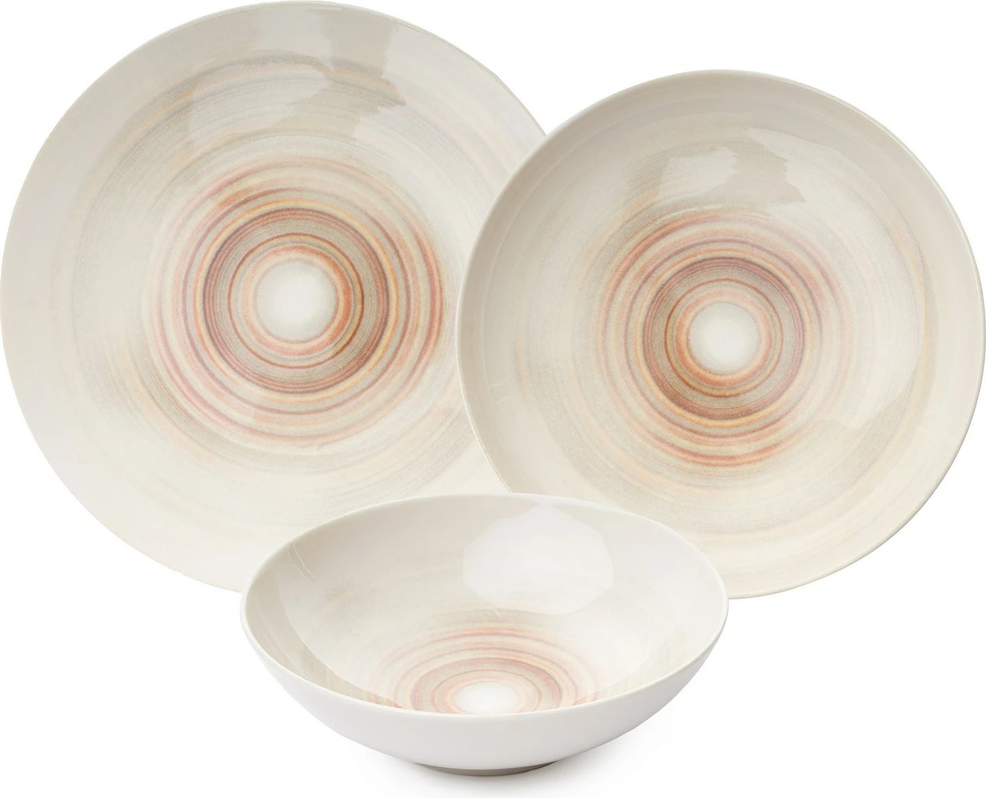Set enësh për drekë (24 copë), porcelan, Hermia, GBSATN24Y4E31342