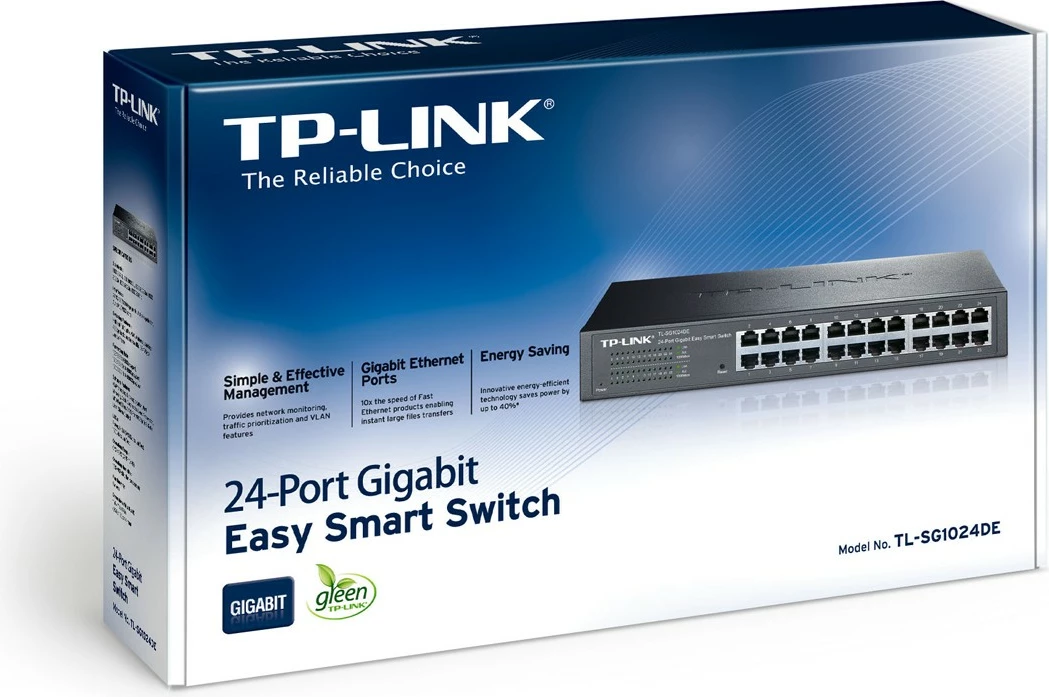 Switch TP-LINK TL-SG1024DE, 24 porta Gigabit, rackmount, i zi