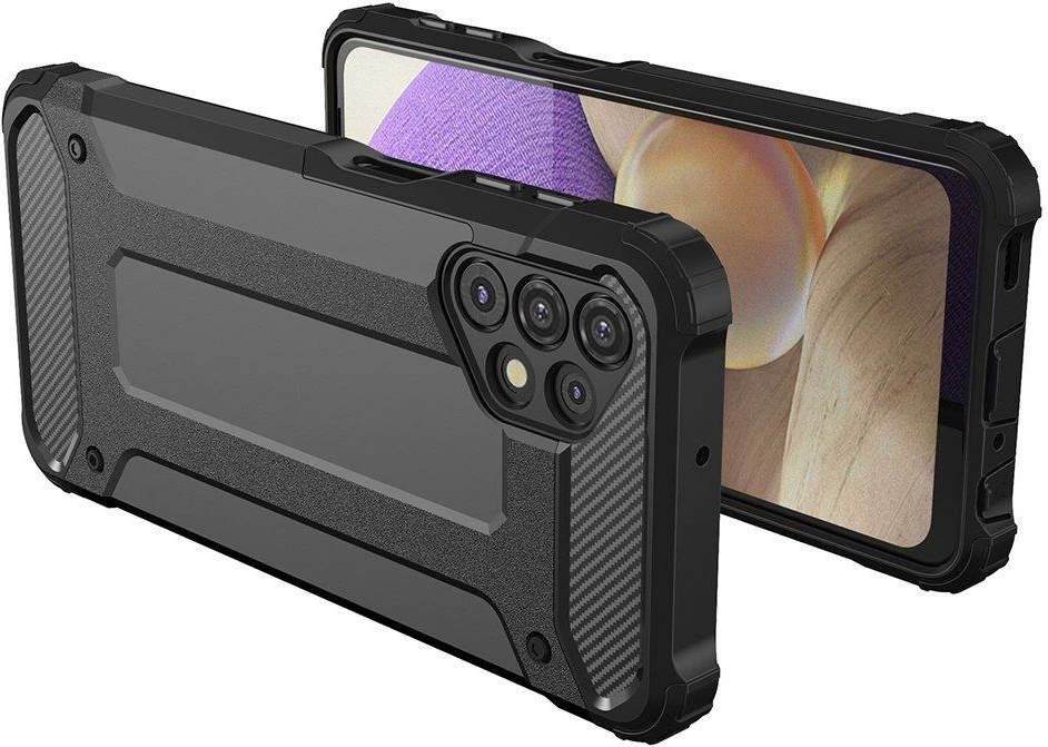 Mbështjellës Hurtel Hybrid Armor për Samsung Galaxy A73, i zi