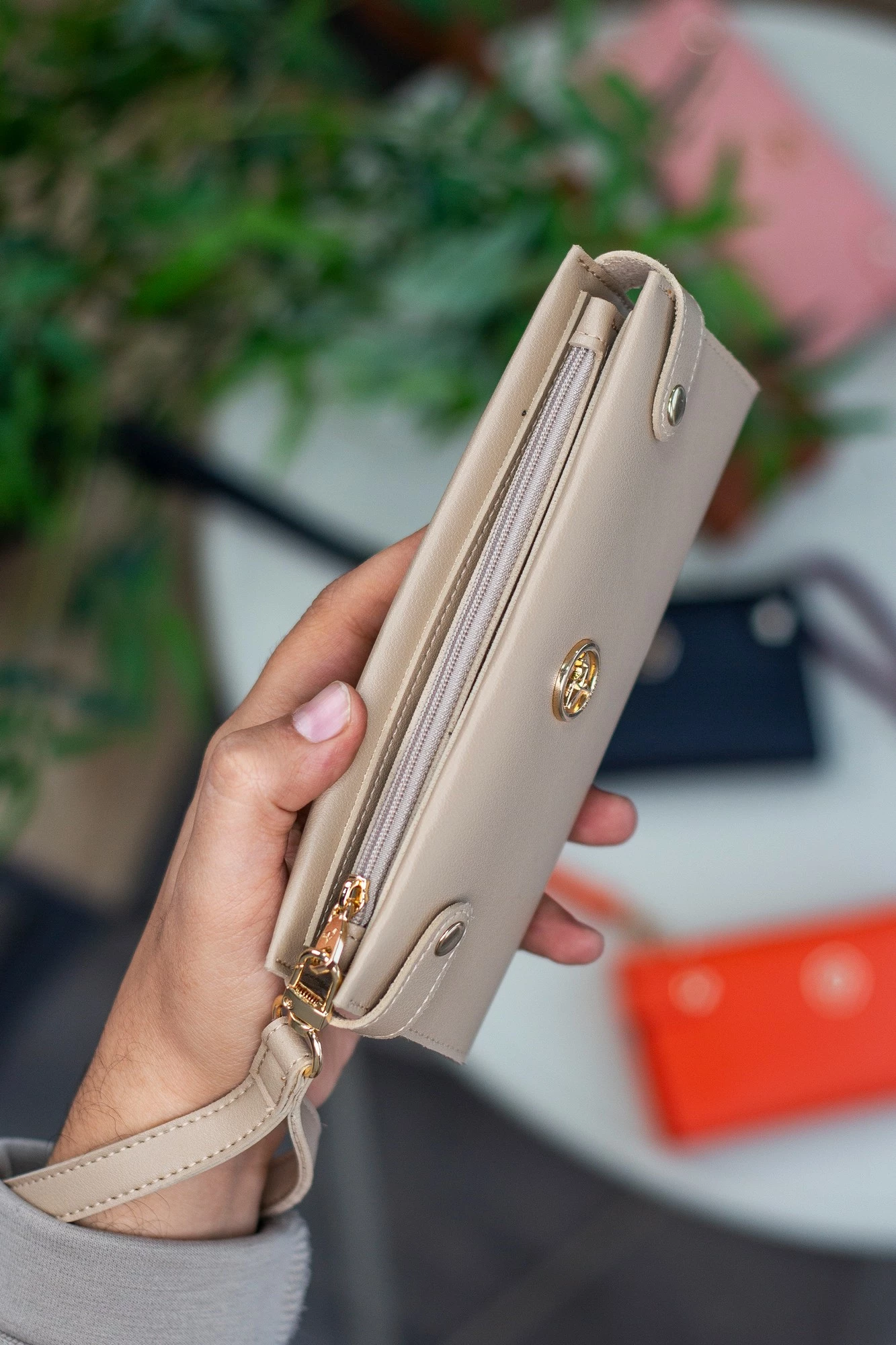 Portofol për gra Zoozie Bags, bezhë, Tiran