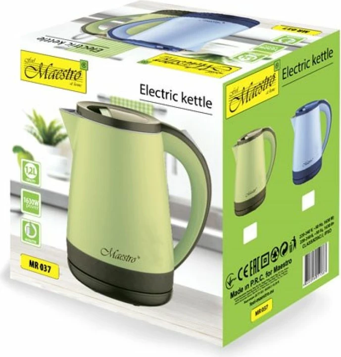 Çajnik elektrik MAESTRO MR-037, i kaltër, 1.2L