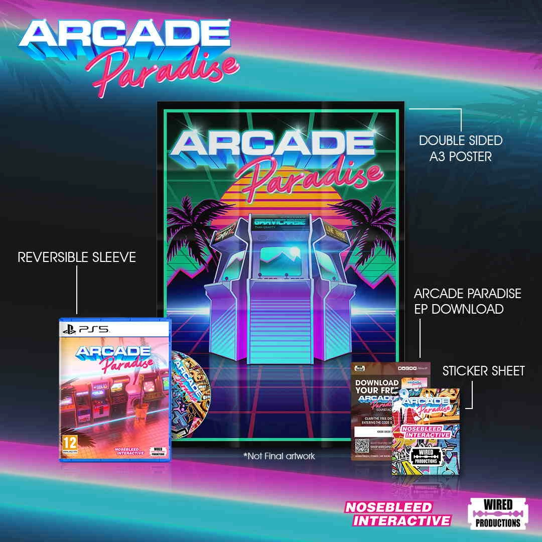 Video-lojë Wired Productions Arcade Paradise për PlayStation 5, PEGI 12
