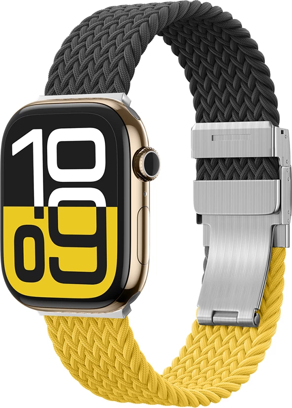 Set rripash AmazingThing Blend Band për Apple Watch 45/46/49mm, verdhë-e zezë/zezë