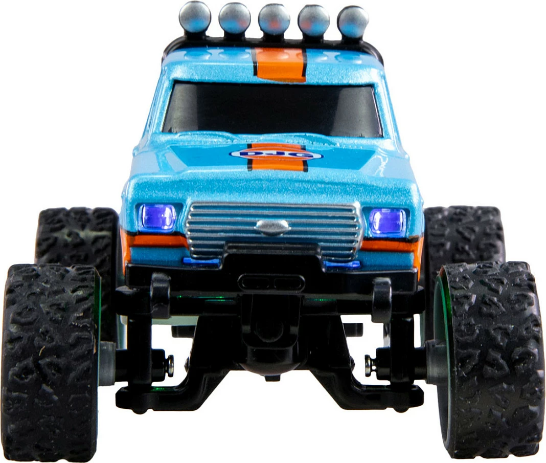 Monster truck me telekomandë AMEWI 22698, 1:64, 2.4 GHz, Li-Ion 200 mAh, blu/portokalli