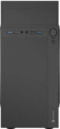 Kasë Natec Helix USB-C, Mini Tower, Micro ATX/Mini ITX, e zezë