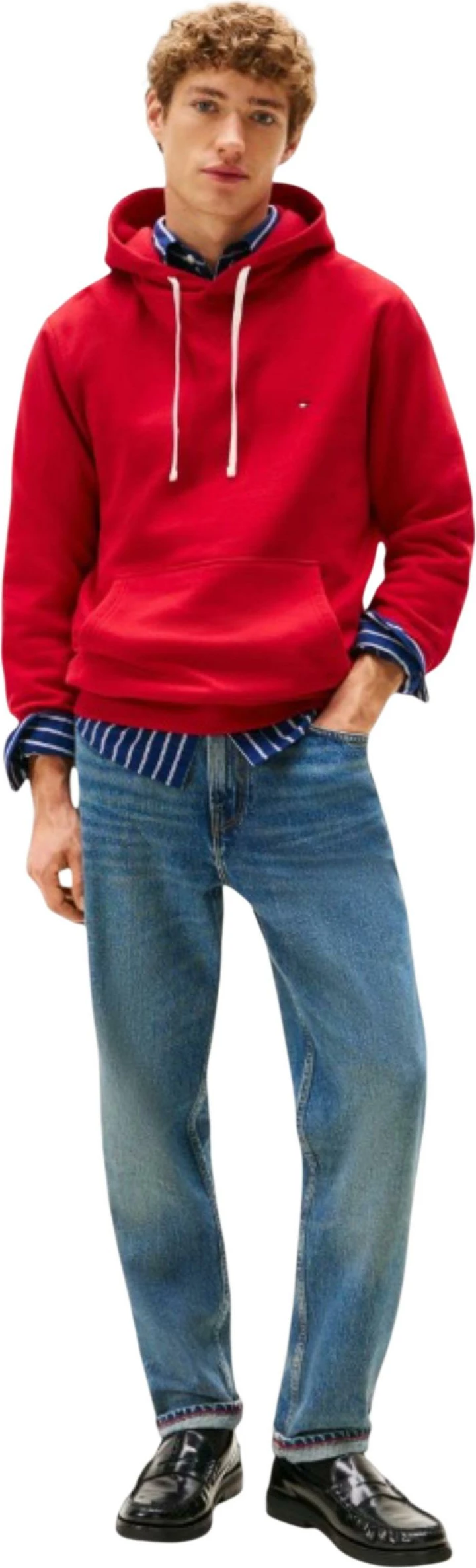 Duks me kapuç për meshkuj Tommy Hilfiger MW0MW39997, i kuq [Madhësia: M]