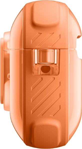 Mbështjellës për kufje, AmazingThing, Titan Pro Mag Case Clear për AirPods Pro 3, me karabiner, kompatibil me karikim wireless, portë me bllokim të brendshëm, port kundër goditjeve PC/TPU, portokalli