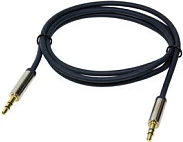 Kabllo audio LogiLink AUX 3.5mm (mashkull-në-mashkull), 3m, metal, blu