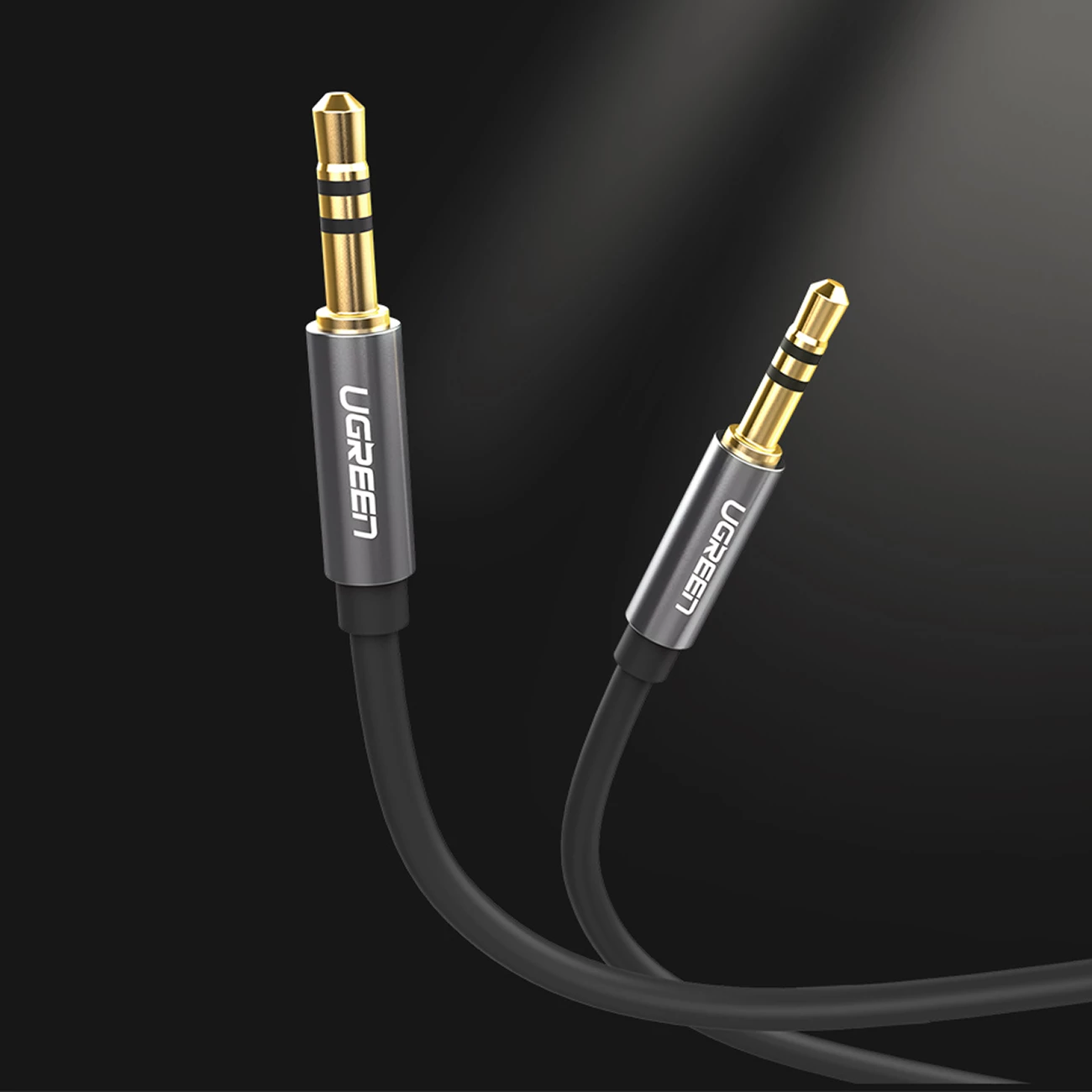 Kabllo audio AUX Ugreen AV119 10733, 1m, mini jack 3.5mm, e zezë