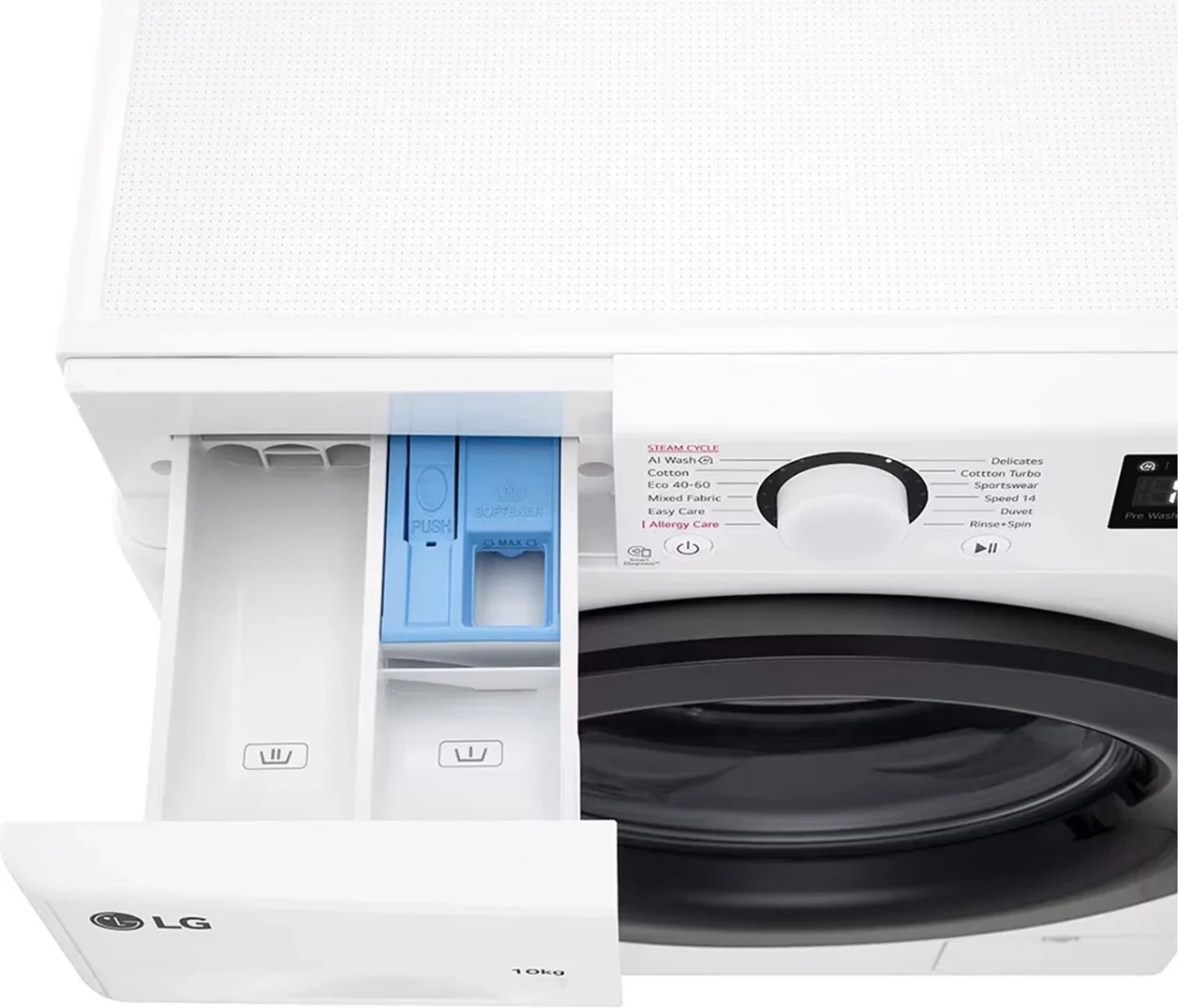 Lavatrice LG F4WR510SBW 10 kg 1400 rpm larje me avull klasa A e bardhë