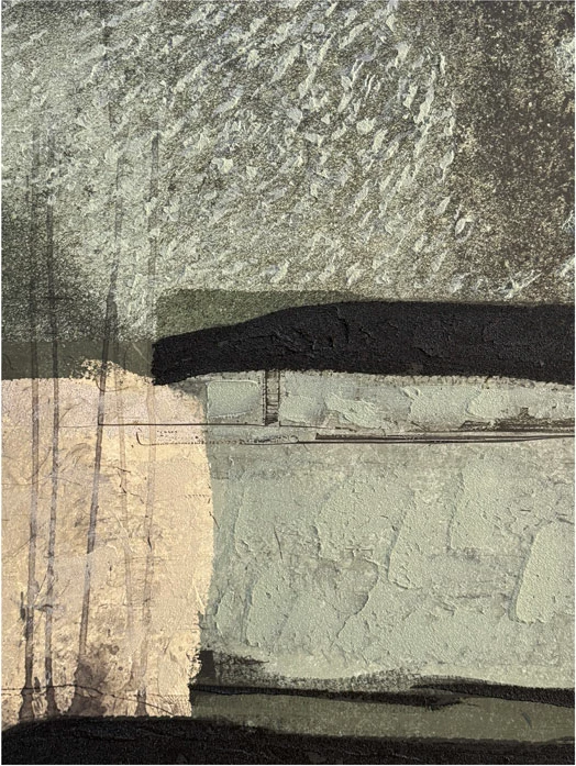 Pikturë dekorative ALIGN me kornizë, kanavacë, ngjyrë e gjelbër-gri, 82.6x4.3x122.6cm