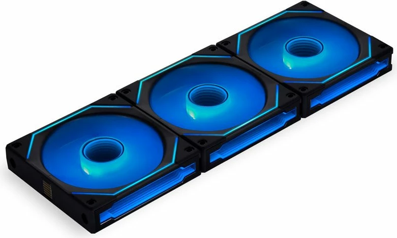 Ventilator PC Lian Li UNI FAN SL-INF 120 Reverse Blade PWM ARGB 120mm 3-pack (12RSLIN3B), i zi/gri, paketë 3 copë