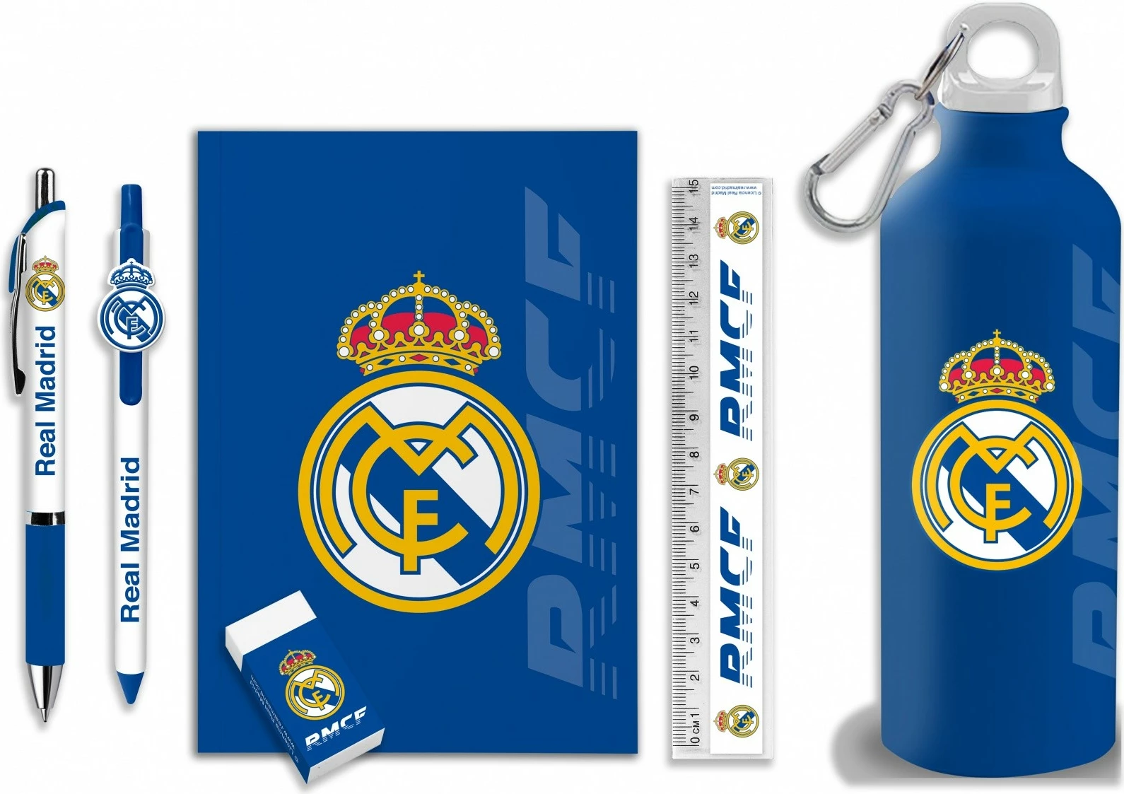 Set shkolle me bidon, Real Madrid (Kids Euroswan), RM00029, kapacitet 650 ml, blu, set