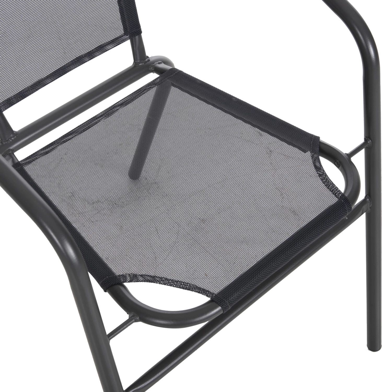 Karrige për jashtë LEDAN FH5977.01 metal & textilene, ngjyrë gri, 55x58x72H cm