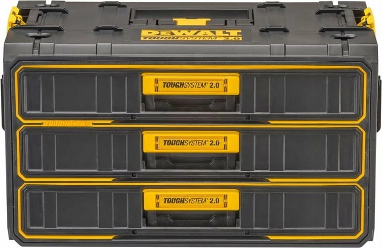 Kuti veglash DeWalt ToughSystem 2.0 DWST08330-1, 3 sirtarë, 55.4x31.4x32 cm, plastikë, gri