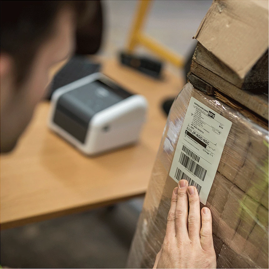Printer etiketash Brother TD-4425DN, desktop, e zezë/bardhë