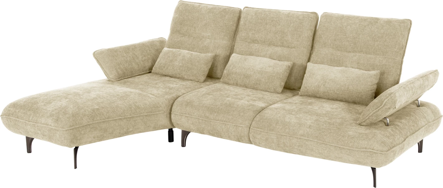 Divan-krevat këndor (majtas) CONVERT FH3268.01L, pëlhurë ecru, 283x188x100H cm