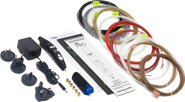 Penë 3D 3Doodler Pro III Set, me ekran, me adapter rryme, e zezë
