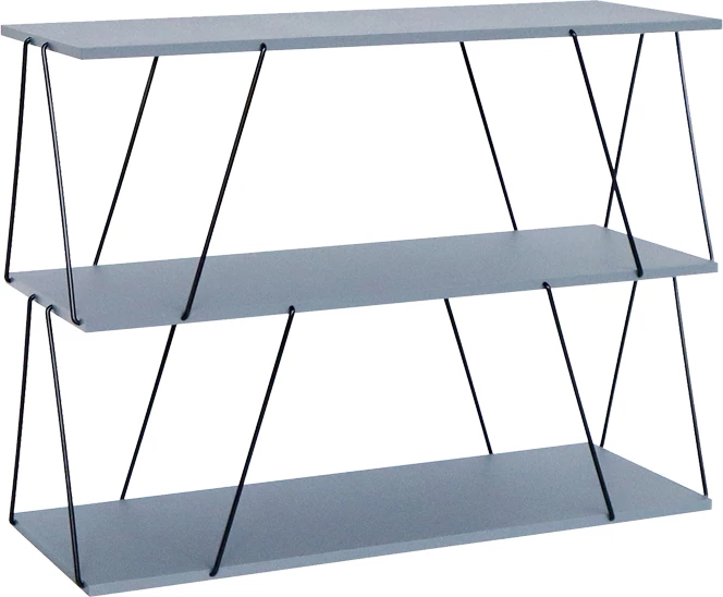 Raft anësor Tars, ngjyrë gri-e zezë, 120x30x90 cm