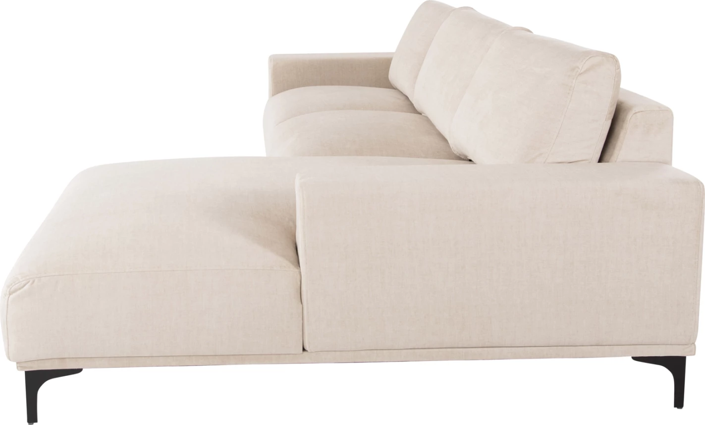 Divan qoshe (djathtas) NOA FH3278.01R pëlhurë ecru 288x90-157x67-80H cm