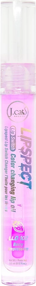Vaj për buzë J.Cat Beauty Lipspect Lip Switch Color Changing 102 Berry Impressive për femra, 3.5ml