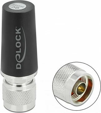 Antenë LTE DeLOCK, N-type (plug), 3 dBi, omnidireksionale, e zezë