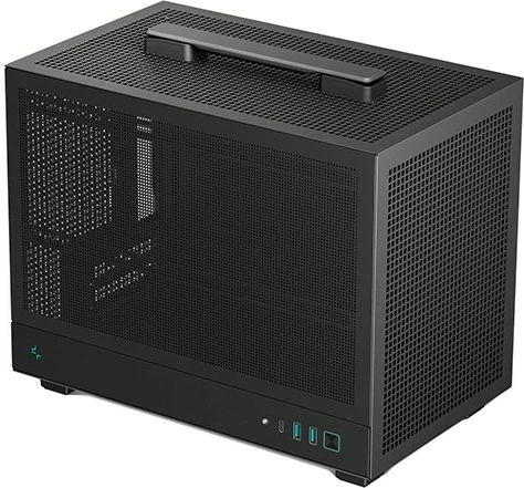 Kasë DeepCool CH160 MESH, për kompjuter, xham i temperuar, e zezë