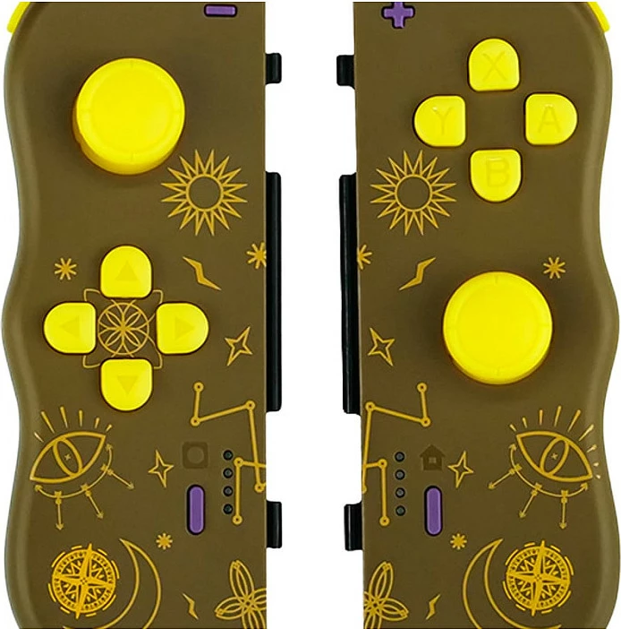 Gamepad Steelplay Adventure Twinpads MAGIC për Nintendo Switch/OLED, Bluetooth, 300 mAh, kafe/verdhë