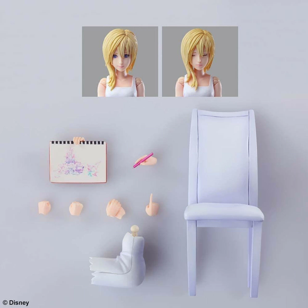 Figurinë aksioni Square Enix Kingdom Hearts III Bring Arts Naminé 14 cm, e bardhë