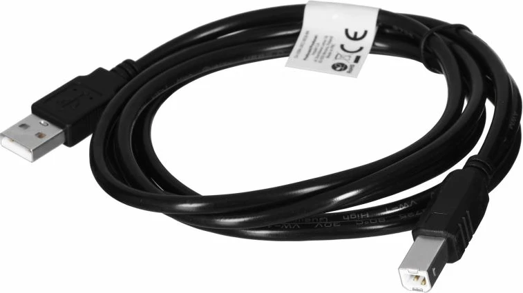 Kabllo USB 2.0 Lanberg CA-USBA-10CC-0018-BK, e zezë, 1.8m
