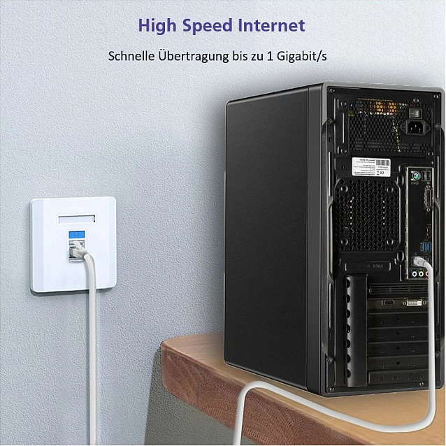 Kabllo LAN Helos Cat6 S/FTP 0.25m RJ45, kafe