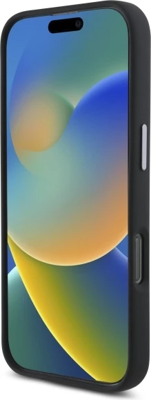 Mbështjellës DKNY Liquid Silicone Metal Logo për iPhone 16 Pro Max, i zi