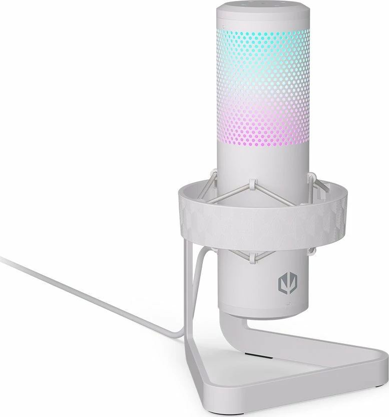 Mikrofon Endorfy AXIS Streaming Onyx White (EY1B007), USB-C/3.5 mm, ARGB, i bardhë