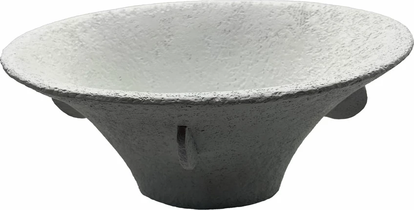 Vazo dekorative e bardhë, polirezina, 28x19x13cm