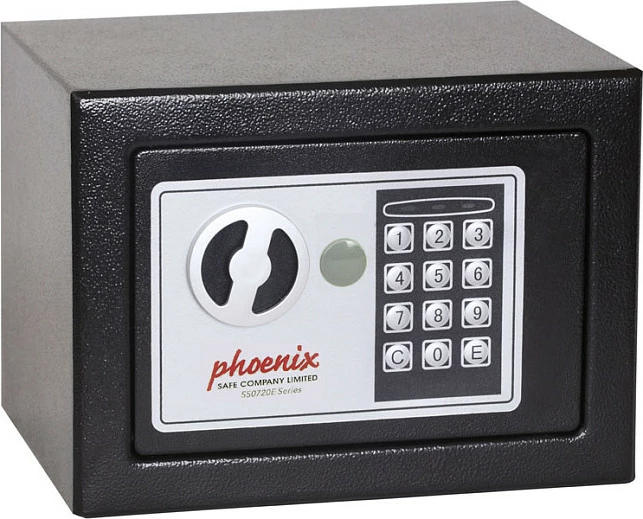 Kasafortë Phoenix SS0721E, 4 L, bravë elektronike, çelik, e zezë