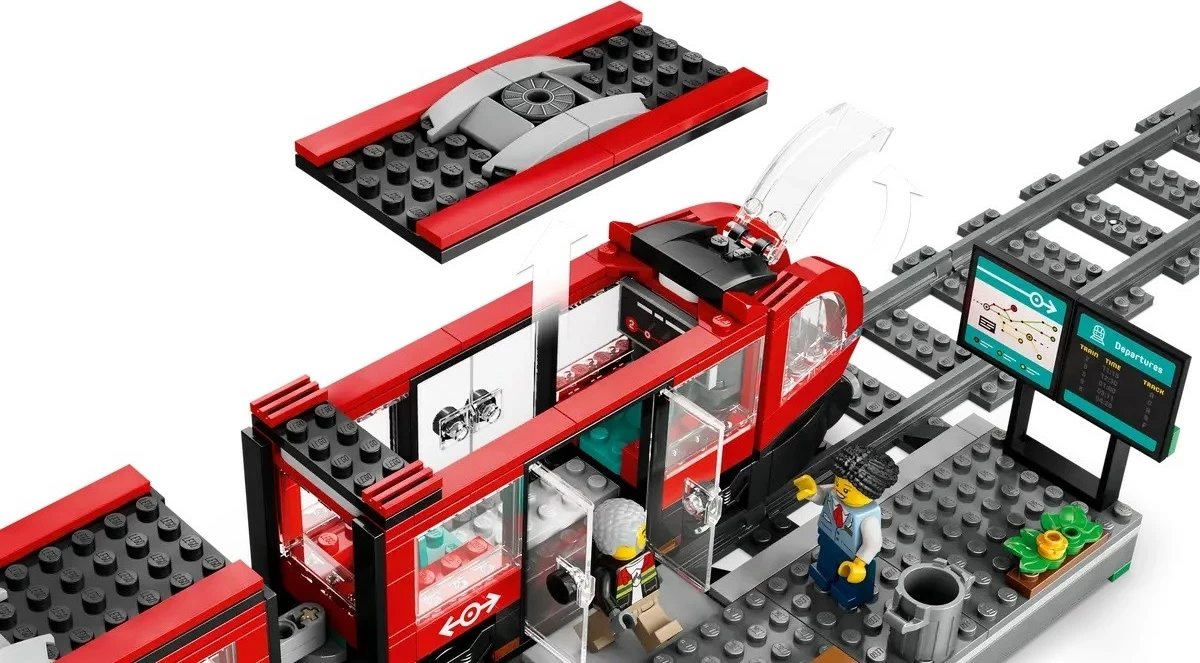 Set LEGO CITY 60423 Downtown Streetcar and Station