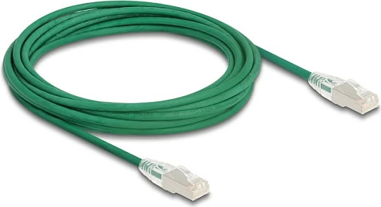 Kablë rrjeti DeLOCK RJ45 Cat6A U/FTP Slim 5 m, 10Gbps, e gjelbër