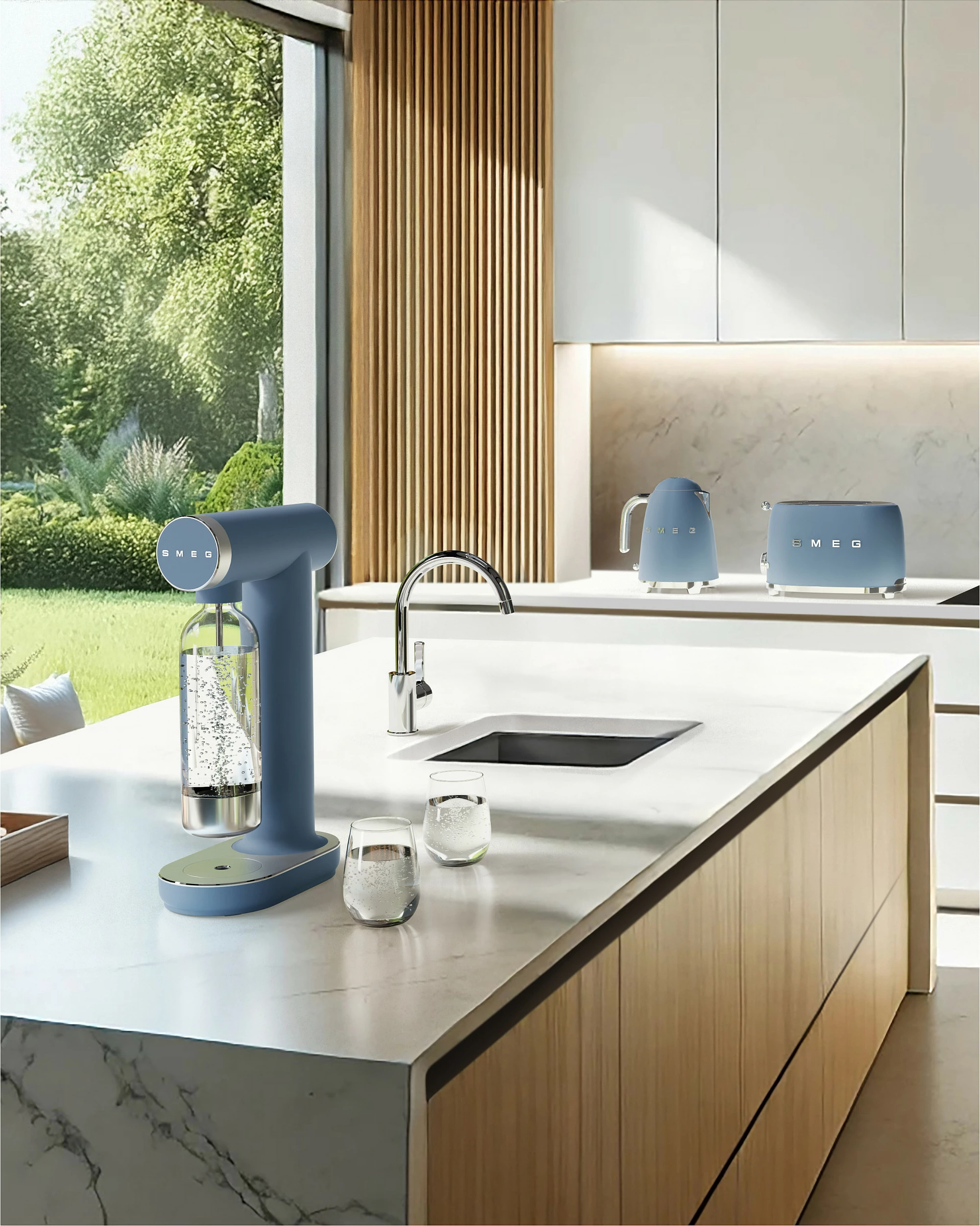 Bollier uji elektrik Smeg KLF03SBMEU, 1.7L, 2400W, Storm Blue