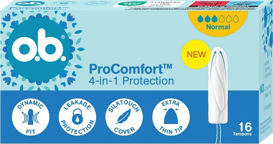 Tampona për femra O.B. ProComfort Normal, 16 copë