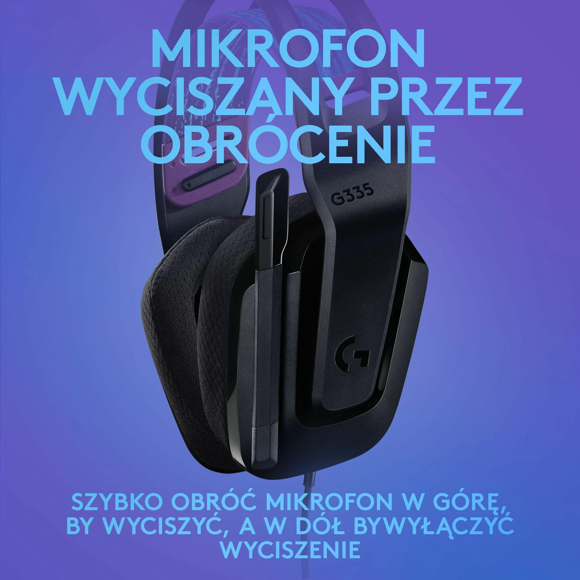 Kufje gaming Logitech G335 (981-000978), me kabllo 3.5mm, mikrofon, 40mm, të zeza
