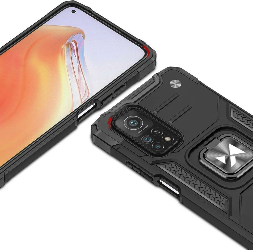 Mbështjellës Wozinsky Ring Armor Tough Hybrid për Xiaomi Poco M4 Pro 5G / Redmi Note 11 5G / Redmi Note 11T 5G / Redmi Note 11S 5G, i zi