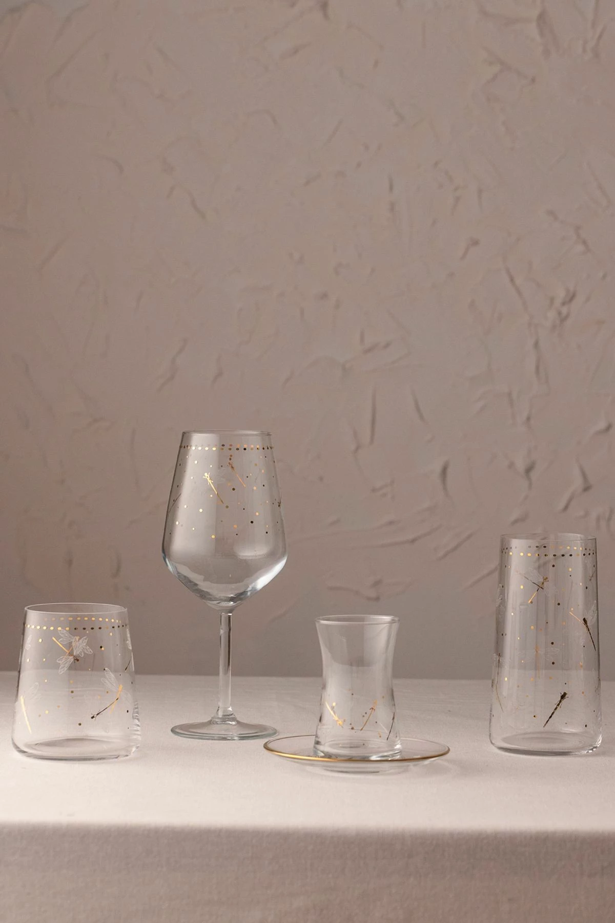 Set gotash prej qelqi (4 copë), Hermia Concept, Dragonfly 520
